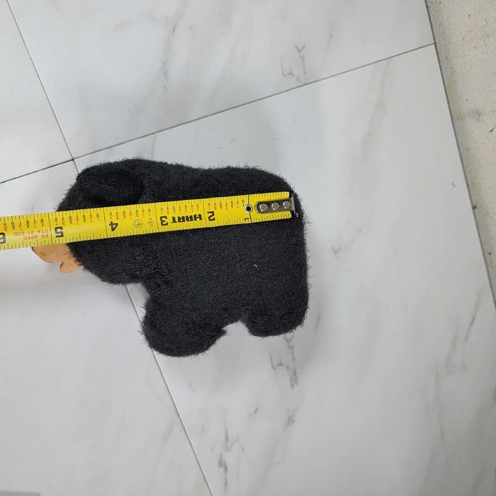 Vintage BLACK BEAR‎ Rubber Nose Plush Cork Filled